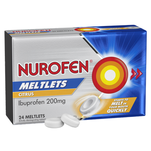 Nurofen Meltlets Citrus Ibuprofen 200mg 24 Tablets