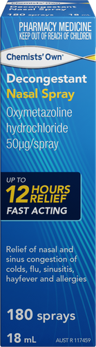 Chemists' Own Decogestant Nasal Spray 180 Sprays