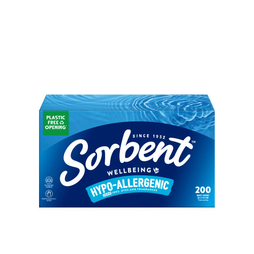Sorbent Facial Tissue Hypoallergenic Pack 200