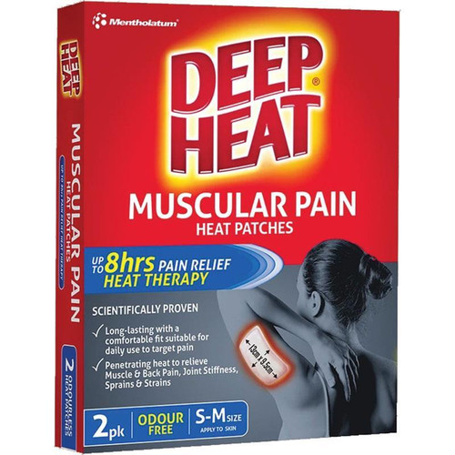 Deep Heat Odourless Heat Patches Regular 2 Pack