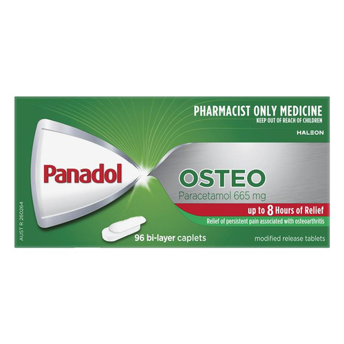Panadol Osteo Pain Relief 665mg Caplets 96 - Paracetamol (S3)