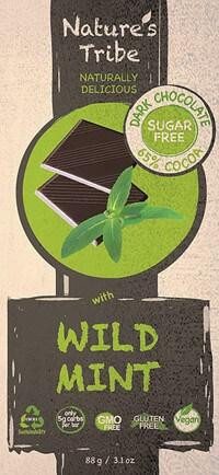 Nature's Tribe Sugar Free Wild Mint Dark Chocolate 88g