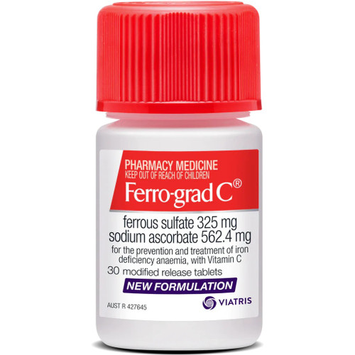 Ferro-grad C Iron & Vitamin C 30 Tablets