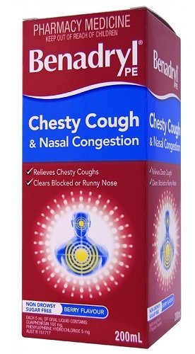 Benadryl PE Chesty Cough And Nasal Decongestant 200Ml