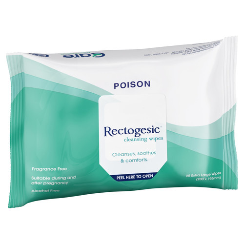 Rectogesic Cleansing Wipes 25 Pack