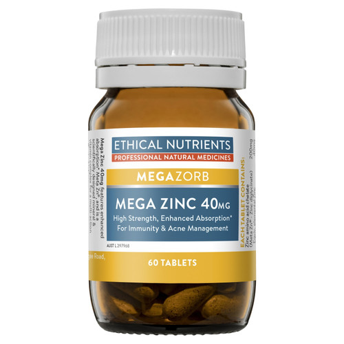 Ethical Nutrients Megazorb Mega Zinc 40mg 120 Tablets