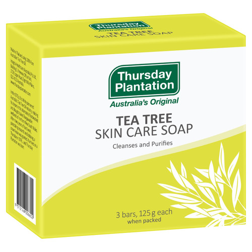 Thursday Plantation Tea Tree Skin Care Soap 125g x 3 Bars