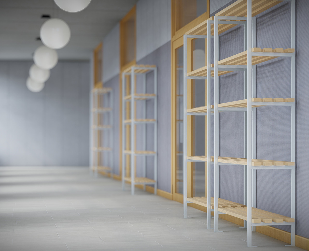 5 Tier Slatted Floor Fixed Shelving System (1000 Long) | BOYCO