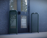 Door Barrier with Perforated Infill Panel and Standard Catch