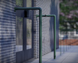 L-Shaped Door Barrier With Buffer