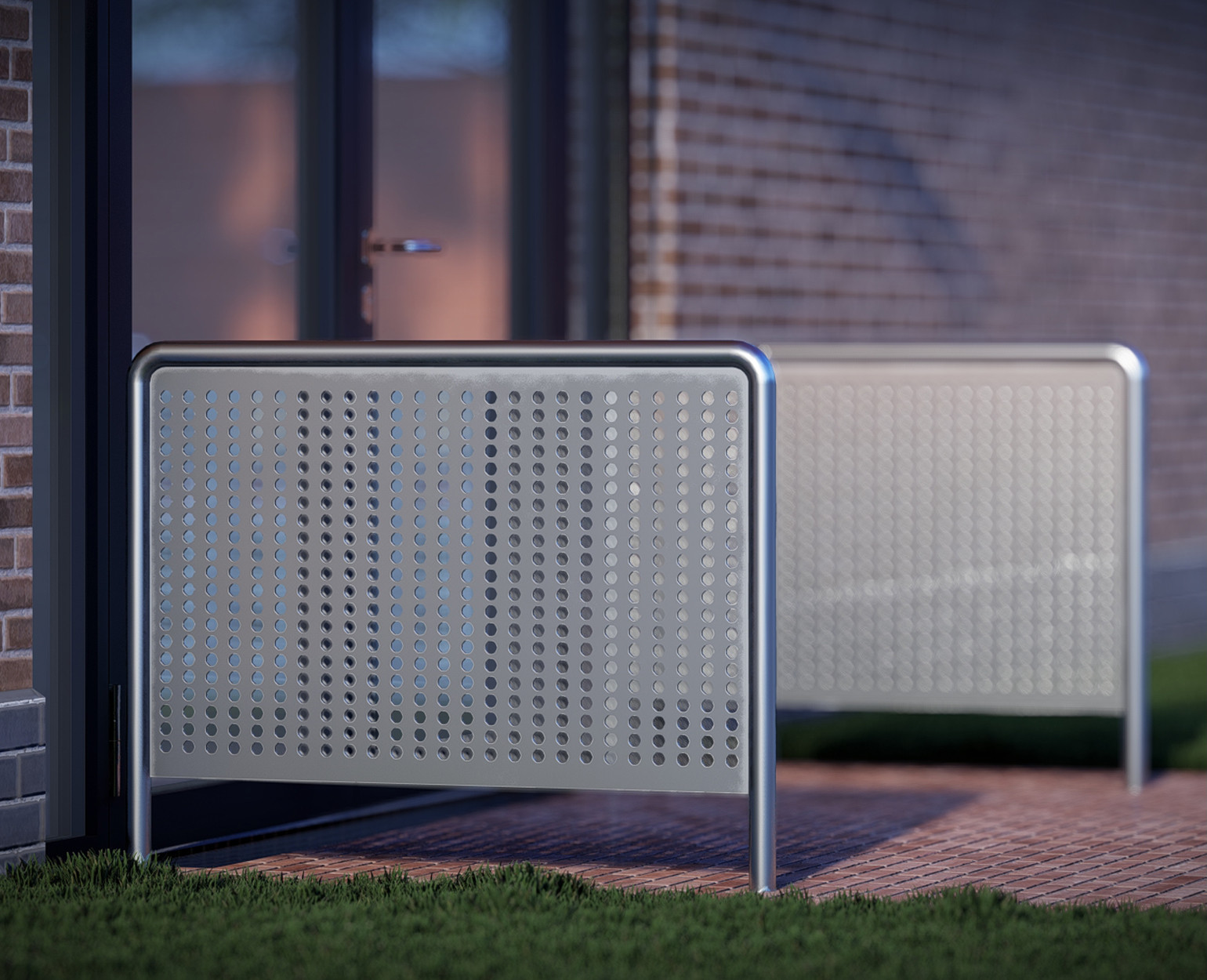 Steel Door Barrier with Perforated Infill Panel (1100mm) BOYCO