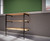 BOYCO 3 Tier Slatted Wall and Floor Fixed Shelving System in black, 1000mm length x 400mm depth, featuring 20mm Prime American White Ash timber slatted shelves with hot-dip nylon-coated support legs, designed for durability and stability in various environments.