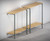 BOYCO 2-tier slatted wall and floor fixed shelving unit in dark grey, measuring 1000 mm long by 400 mm deep, ideal for versatile storage in various settings.