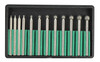 Round Diamond Bur Set 12 Pcs Assorted Ball Burs 1/8” Diamond Coated Lapidary Bits