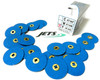 Sanding Discs Blue Zircon 7/8" Fine Grit Snap-On Brass Discs Box of 50 