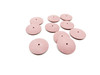 Jewelry Silicone Polishing Wheels Knife Edge Pink Extra Fine 7/8" EVE Pack of 10