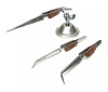 3rd Hand with 3 Fiber Grip Tweezers Cross Locking -Third Hand Base & Tweezer Set