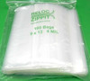 100 Reloc Zippit Bags 9x12 Clear 4mil Thick Reclosable 9"x 12" Poly Top Lock Bag