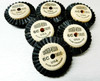 Jewelers Polishing Wheel Brush Wood Hub Chungking 6C 2 Row Cocker Weber 6 Pcs