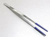 Tweezers Rubber PVC Coated Tips 10" Stainless Forceps Steam Ultrasonic Cleaning