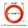 3" Gaskets Silicone Rubber & Graphite Set for Vacuum Casting Perforated Flasks