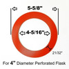 4" Gasket Silicone Rubber & Graphite Set for Vacuum Casting Flasks Lost Wax Cast