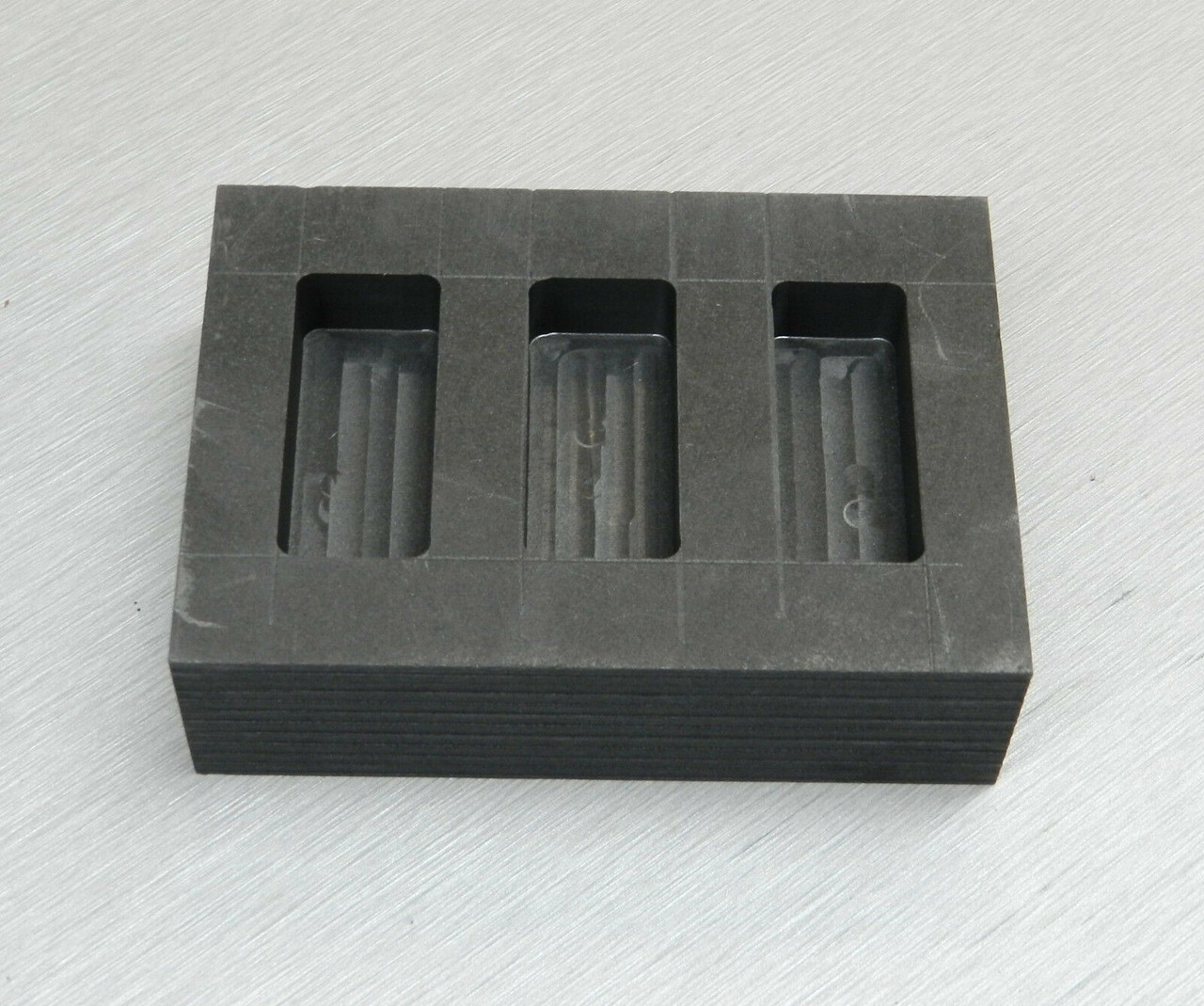 1 oz Gold Bar Cube High Density Graphite Mold 1/2 Silver 6-Cavities Copper Made in The USA 