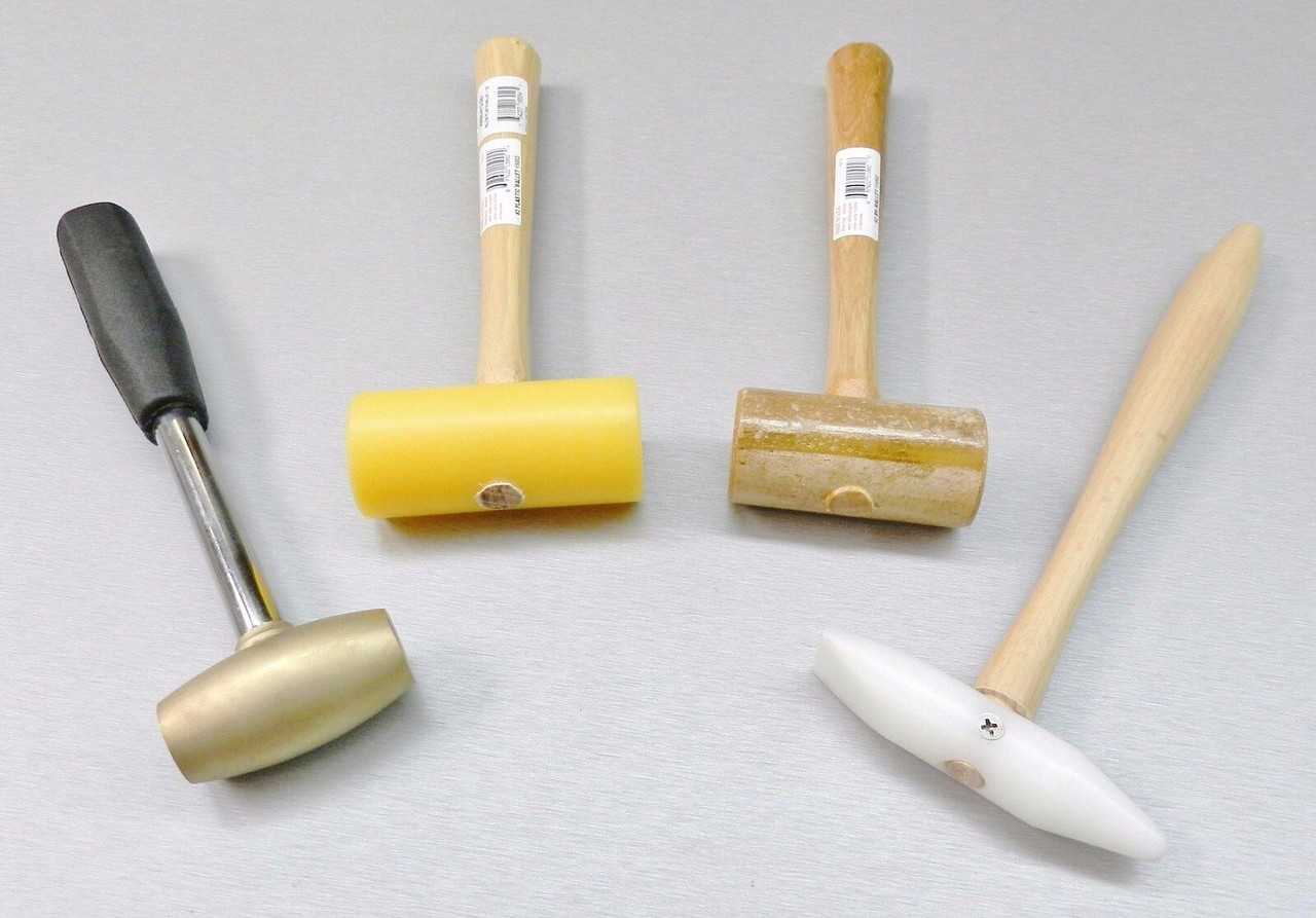 Nylon Hammer with 1-1/4 Faces and Wooden Handle Jewelry Making Metal  Forming Non-Marring Tool - HAM-0018