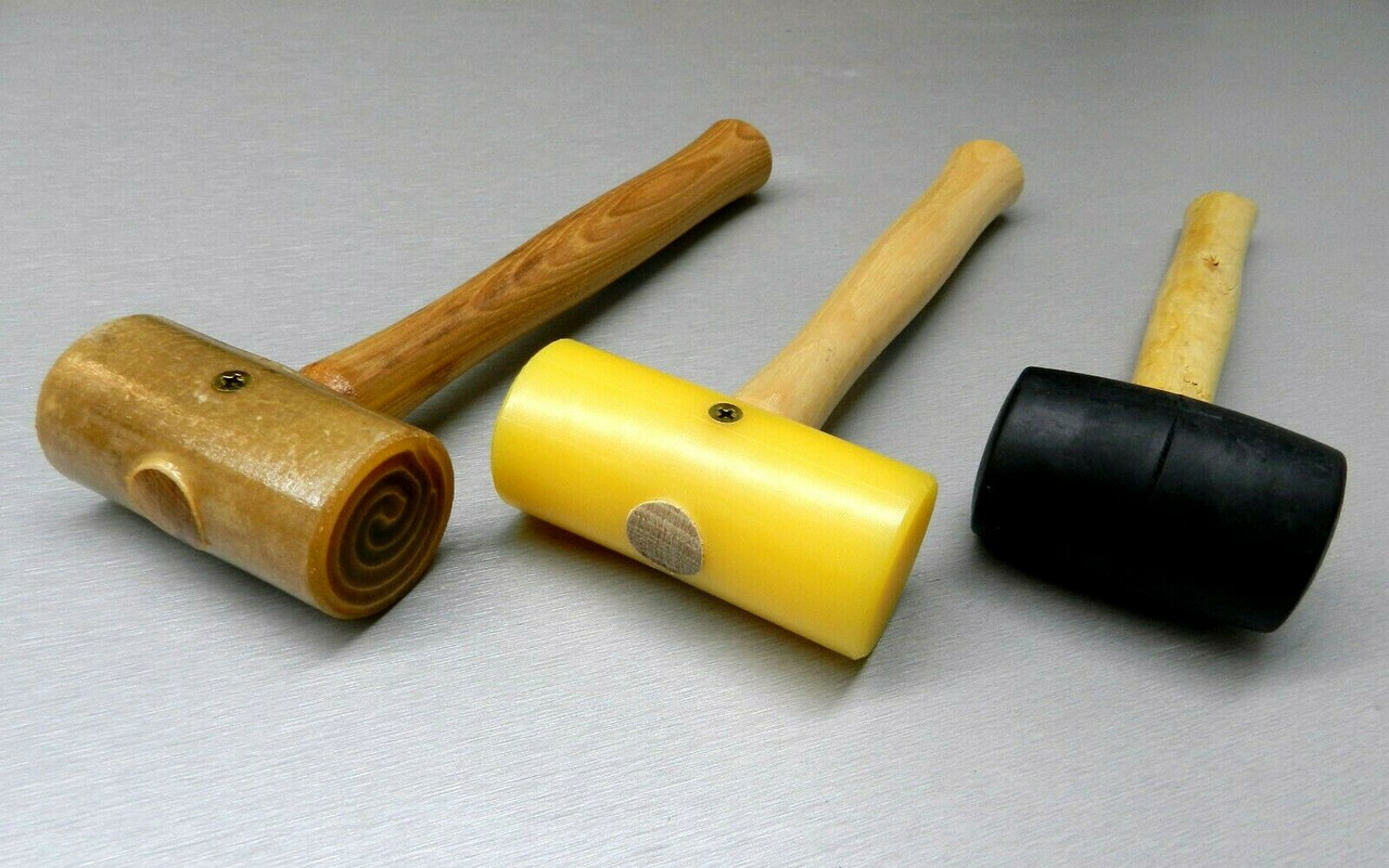 3 Mallets Rawhide Mallet Rubber & Plastic Mallet Jewelry Leather Crafts Set Of 3