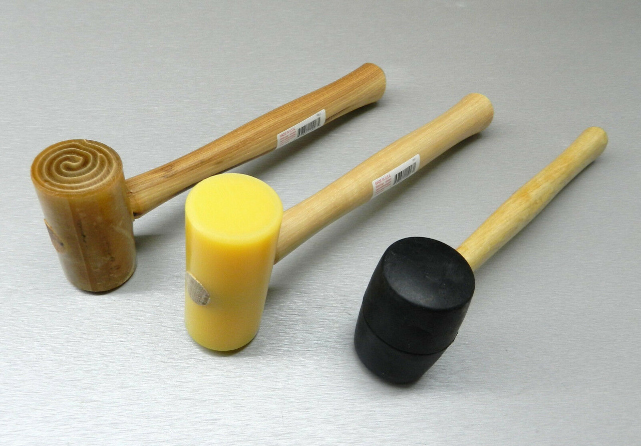 3 Mallets Rawhide Mallet Rubber & Plastic Mallet Jewelry Leather Crafts Set Of 3