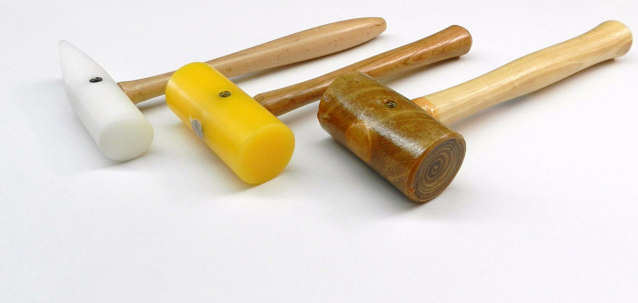 3Pc Mallets Rawhide Nylon & Plastic NON Marring Hammer Jewelry Making & Forming