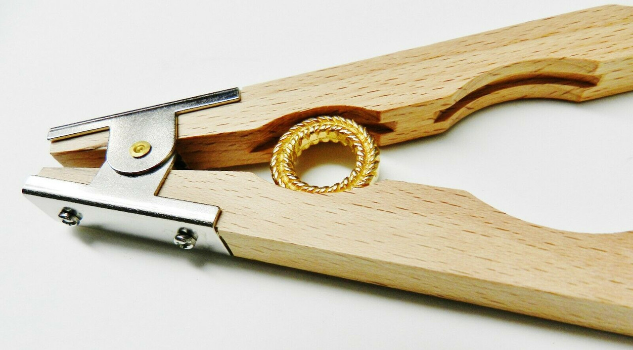 Ring Holder Tool Hand Clamp Wooden Grinding Handle Jewelry Making Hand Tool