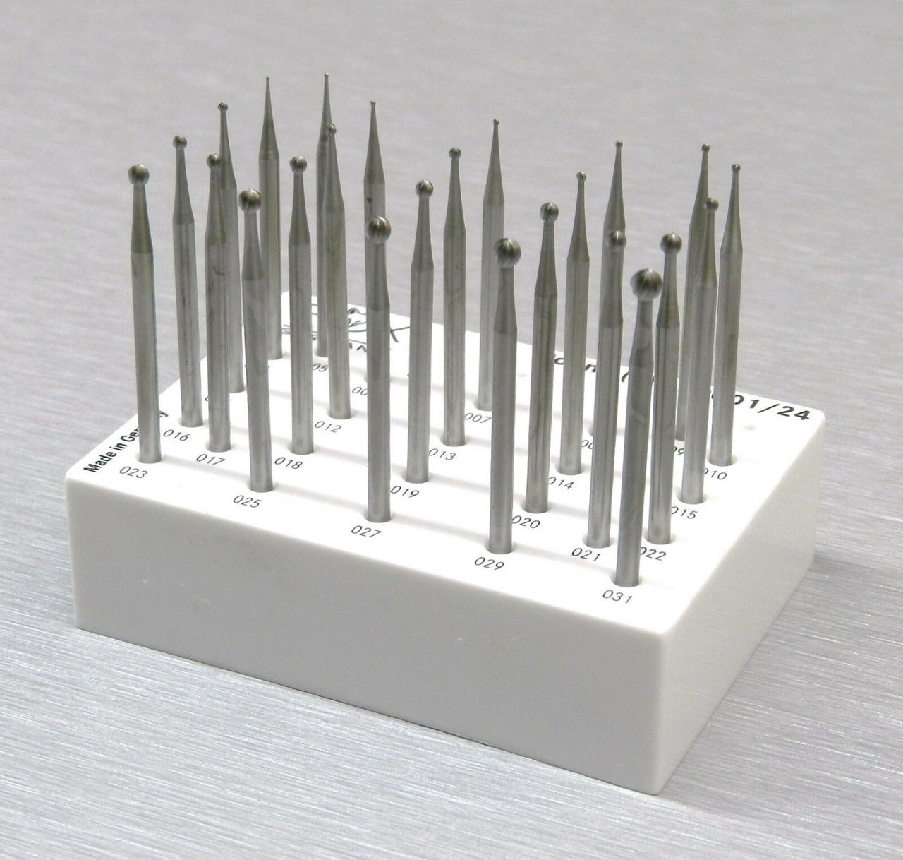 Fox Round Burs Set Jewelry Making Ball Shape Bur Fig1 Ball Burs 24 Pcs - 004-031