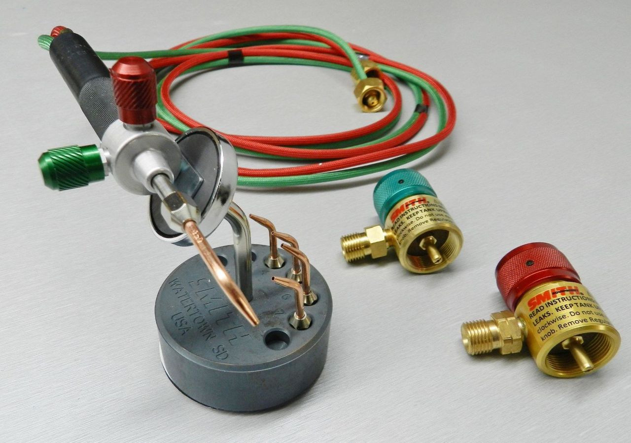 Smith Little Torch With 5 Tips, Regulators and Magnetic Stand Jewelry Soldering Set USA