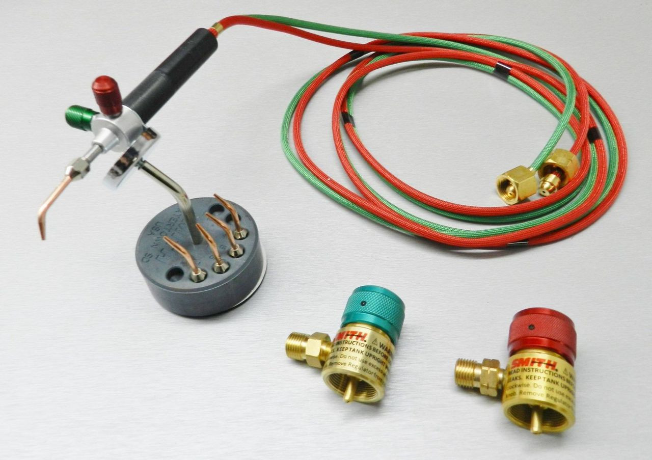 Smith Little Torch With 5 Tips, Regulators and Magnetic Stand Jewelry Soldering Set USA