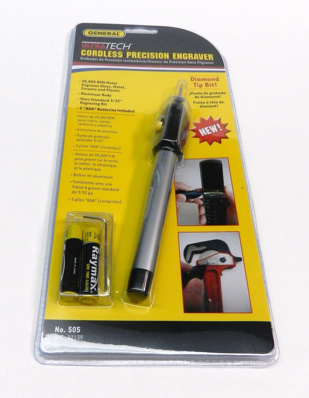 Cordless Precision Engraver Diamond Tip Scribe Battery Operated General Tool  505