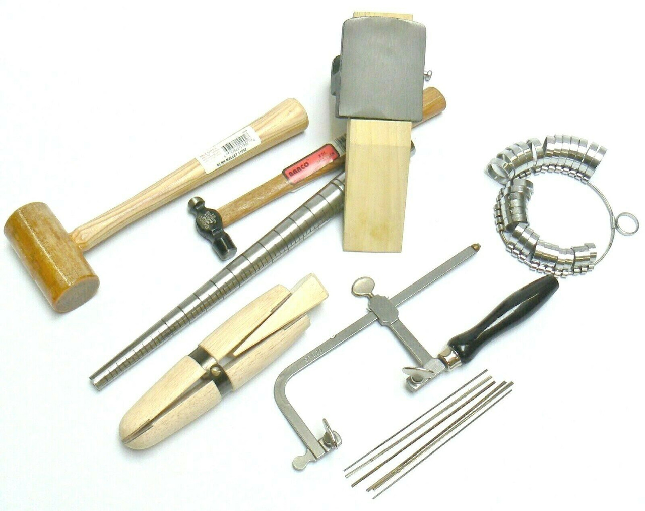 Jewelers Saw Frame & Ring Clamp and 4 Dz Swiss Blades - Jewelry Making  Tools Set