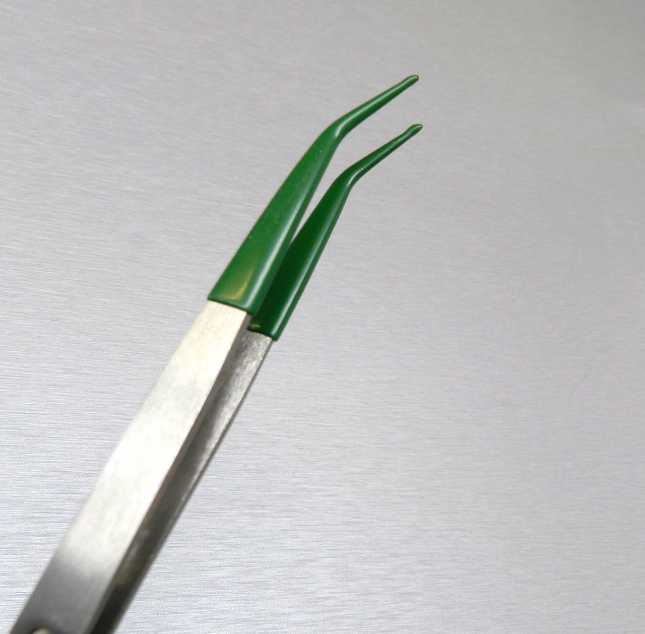 6” PVC Coated Bent Tip Slide Locking Tweezers