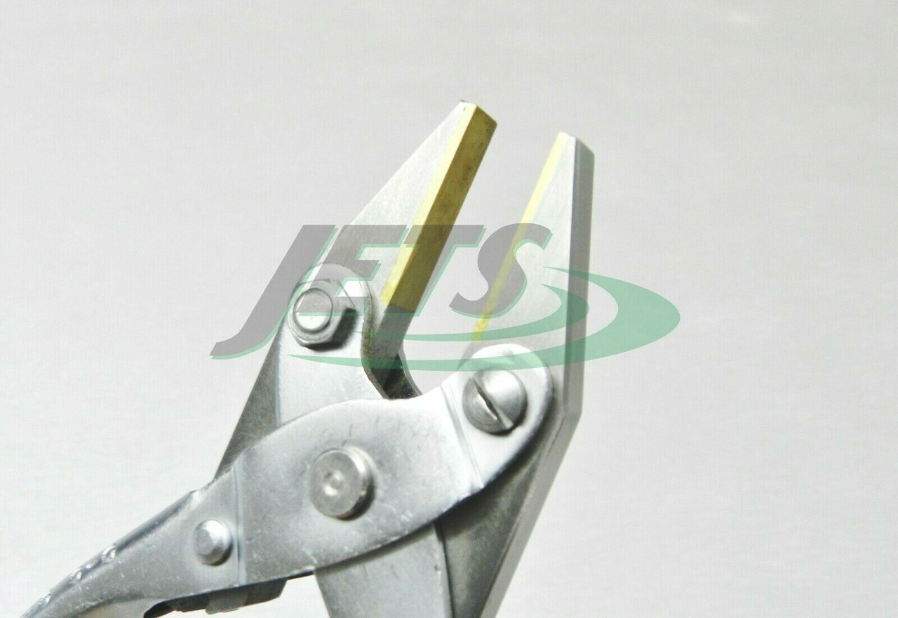 Brass Jaw Parallel Flat Nose Pliers 125mm Non Marring Jaws for Jewelry  Crafts