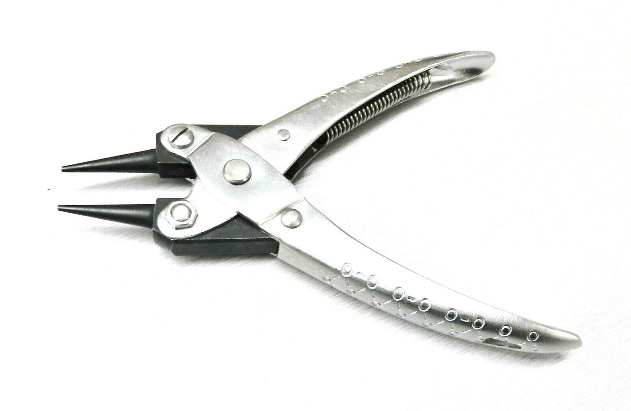 Parallel Action Pliers Round Nose Smooth Jaw 5-1/2" Jewelry Plier 140mm w/Spring