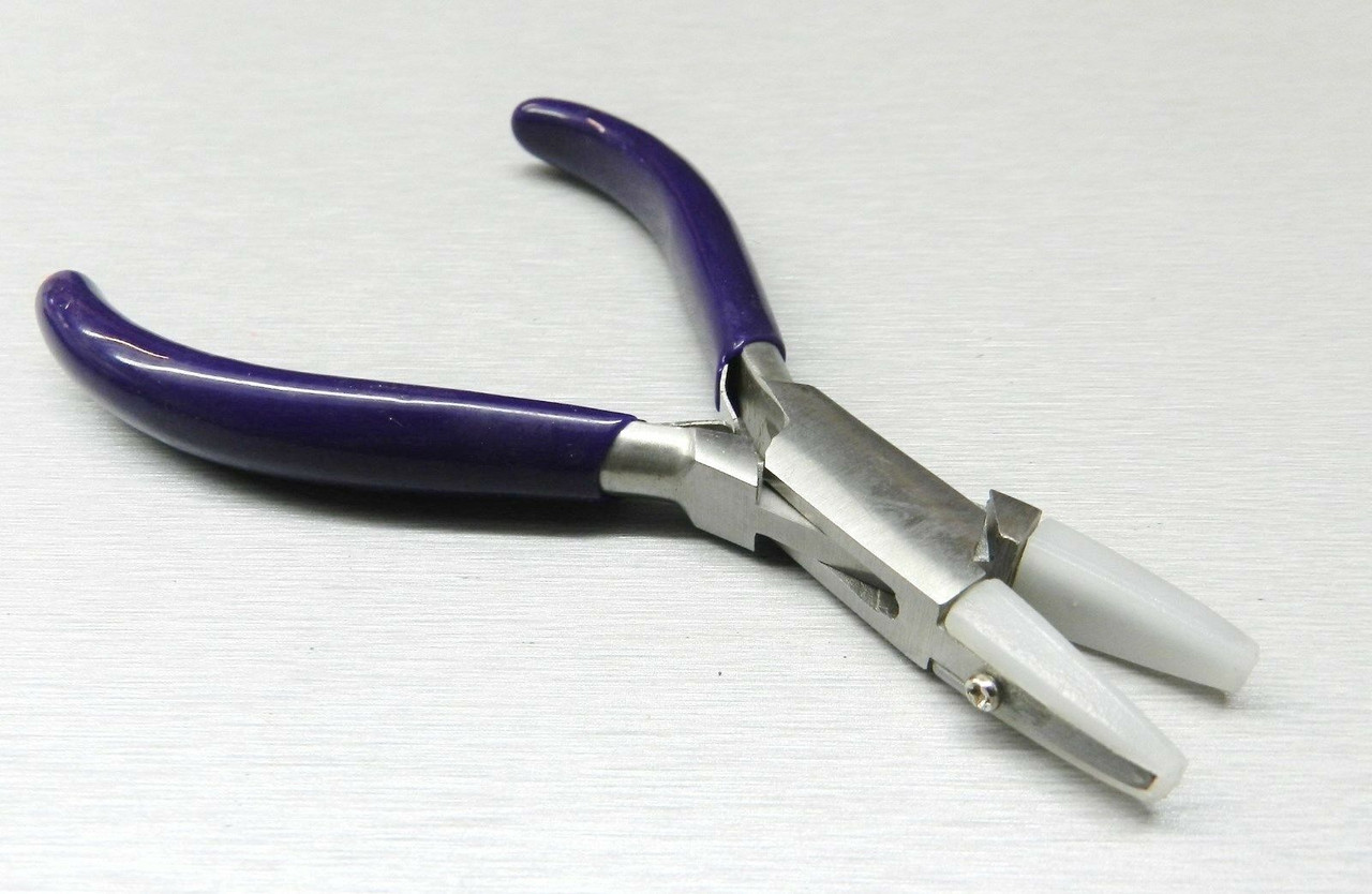 Pliers Nylon Jaw Chain Nose Jewelry Bead Wire Working Form Bending