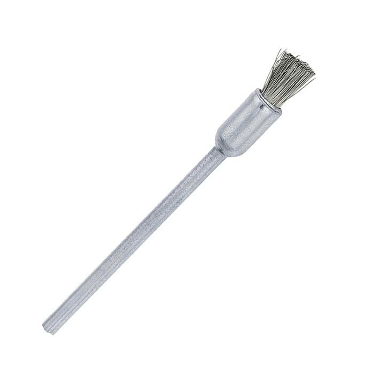 1/4" Mounted Wire Steel End Brush Straight 3/32" Shank