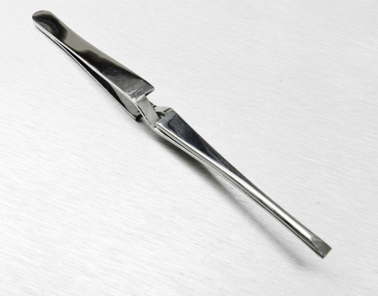 Cross Locking Tweezers Blunt Tip Self Closing Rigid Holding Heavy Duty