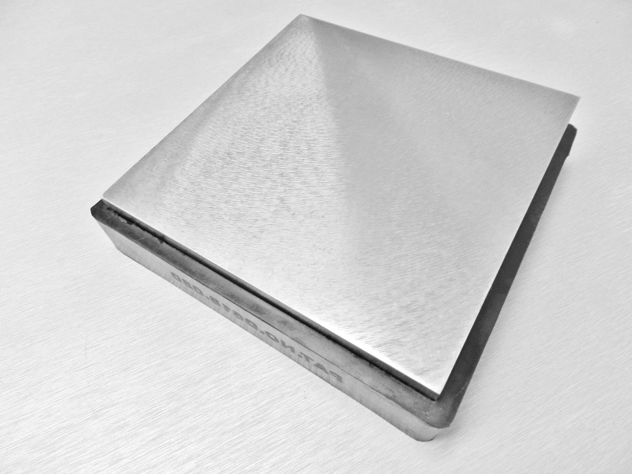 Steel Bench Block With Rubber Base 6 X 6 Jewelry Forming Tool