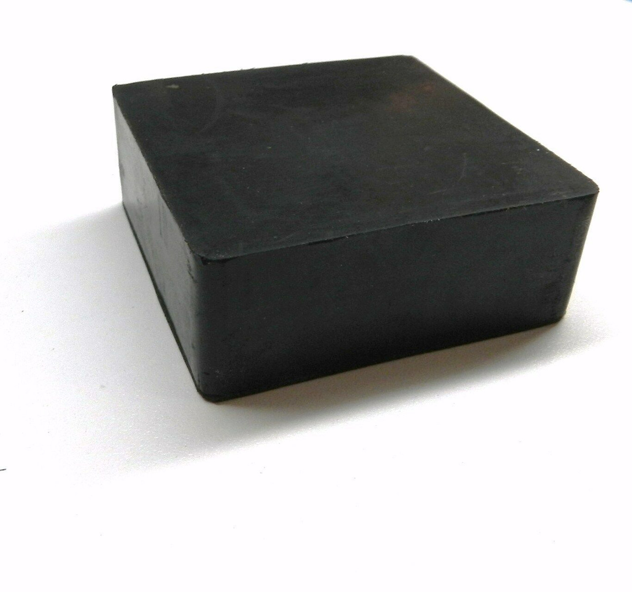 Rubber Block Bench 2-1/2" x 2-1/2" Square 1" Thick  Base for Steel Block Dapping