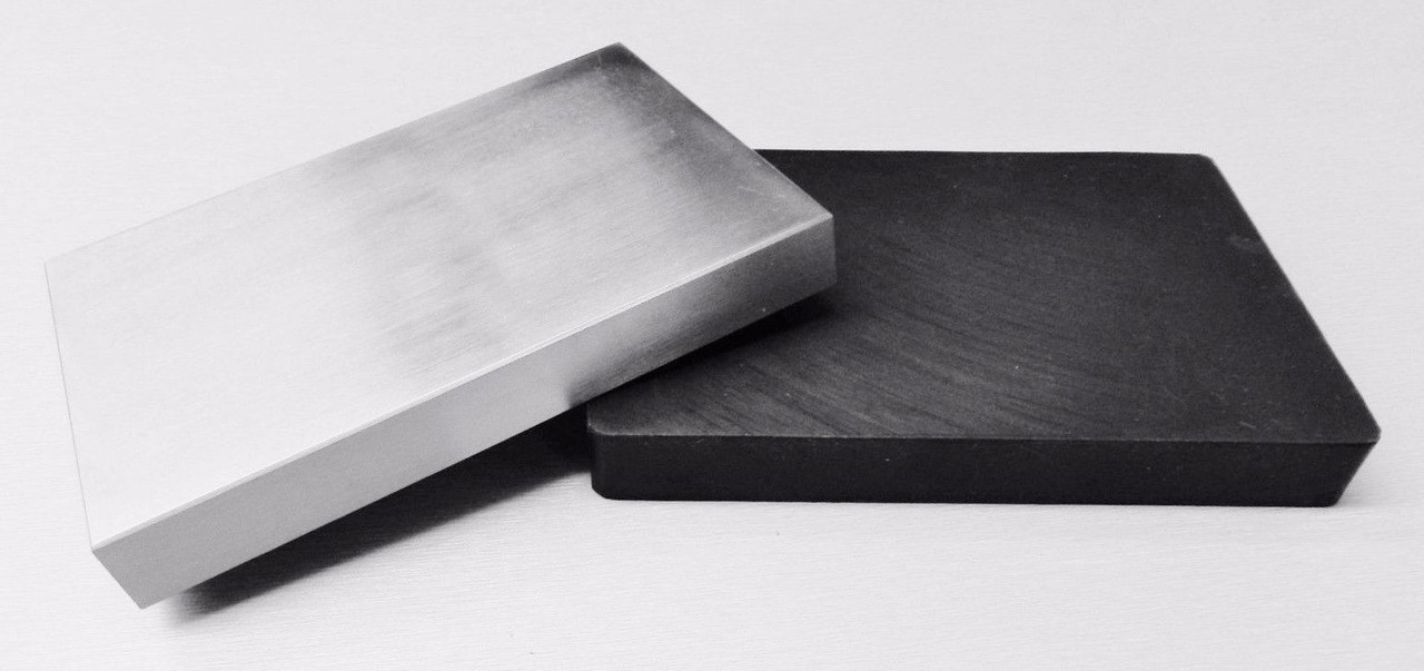 4 x 6" Steel Block and 4 x 6" Rubber Set Jewelry Dapping Forming