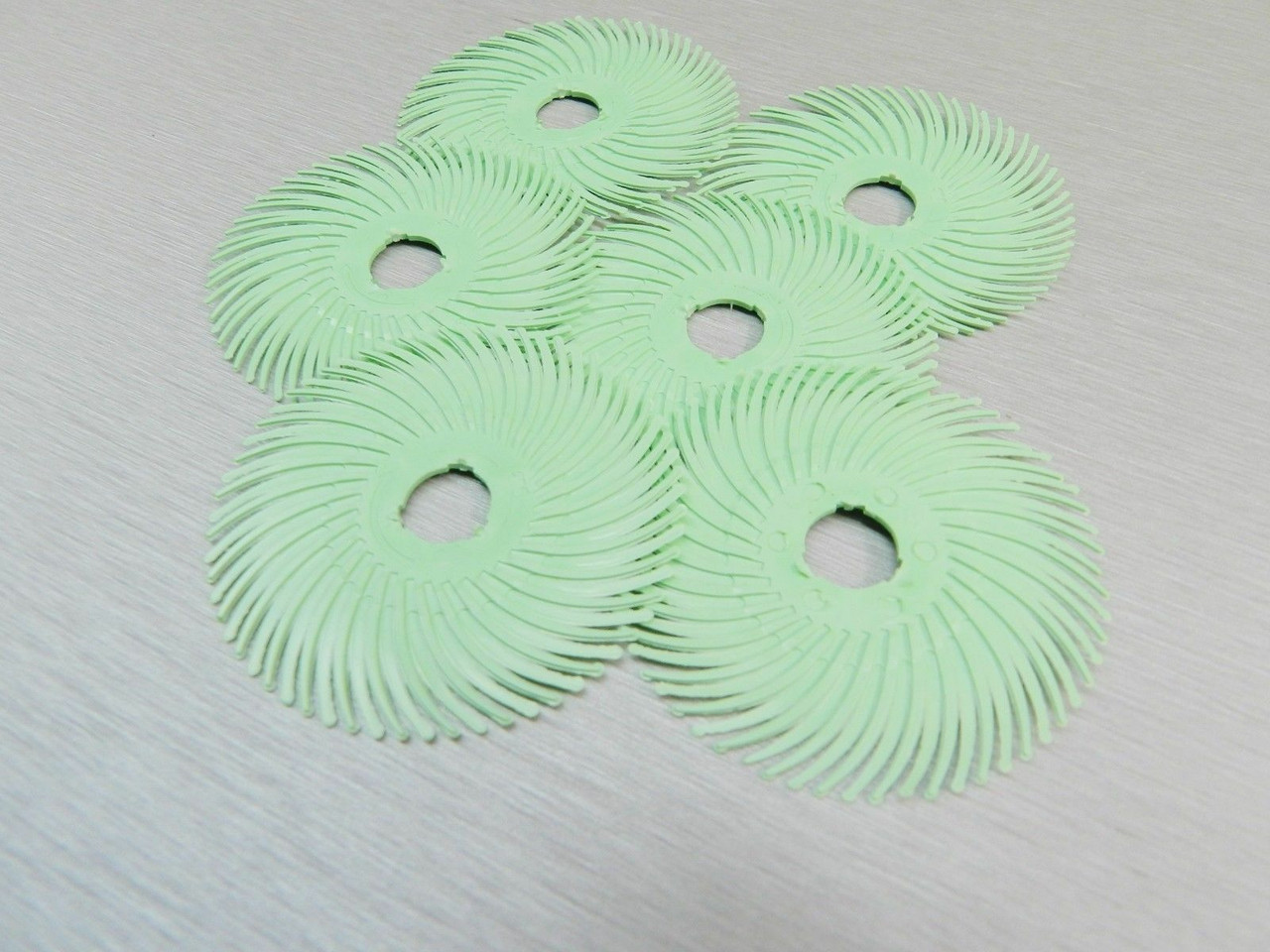 3M Radial Bristle Discs Light Green 1 Micron Brush 2"