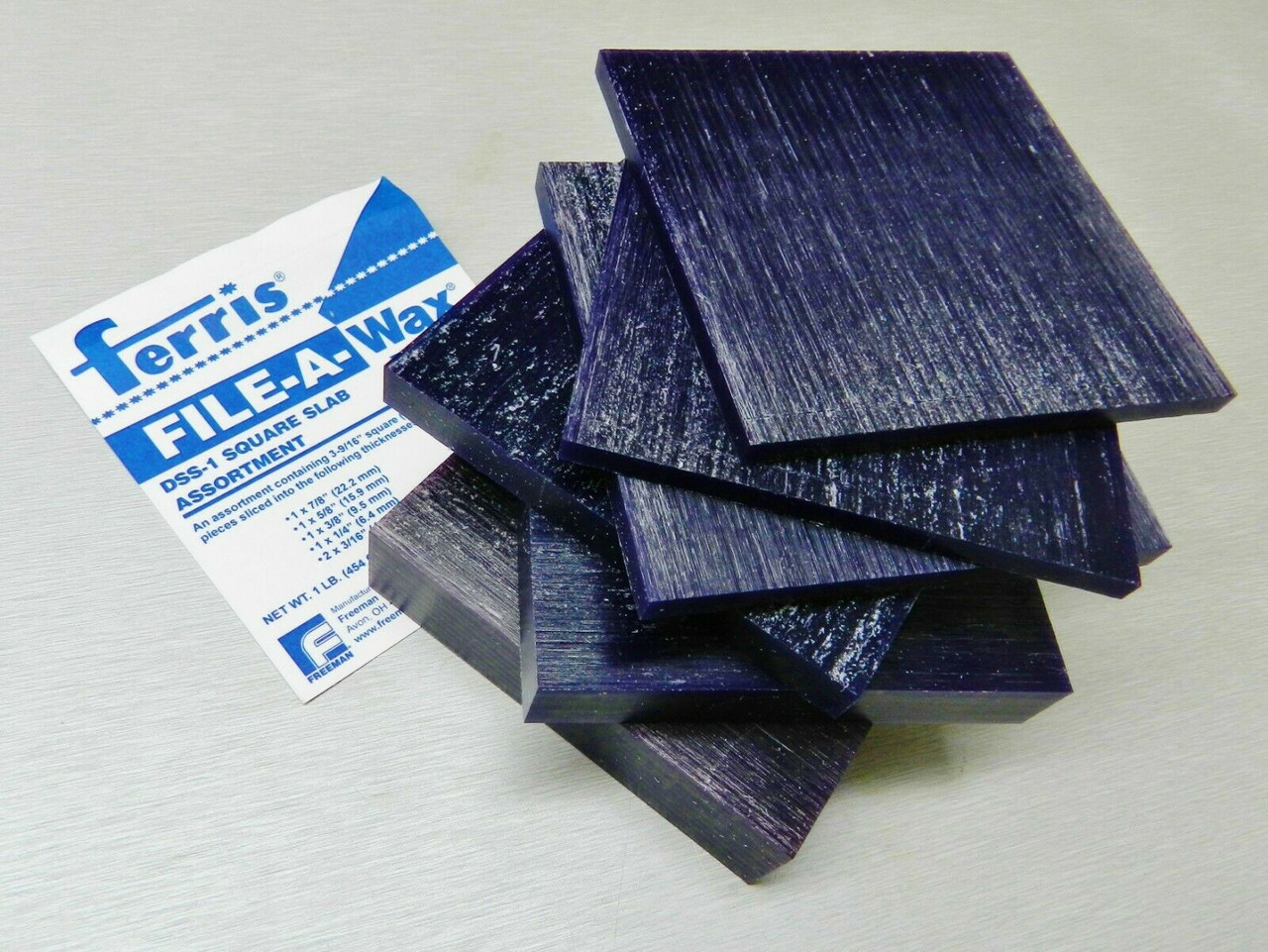 Carving Wax Ferris Purple File-A-Wax Square Slices DSS-1 Square Slabs 1 Pound