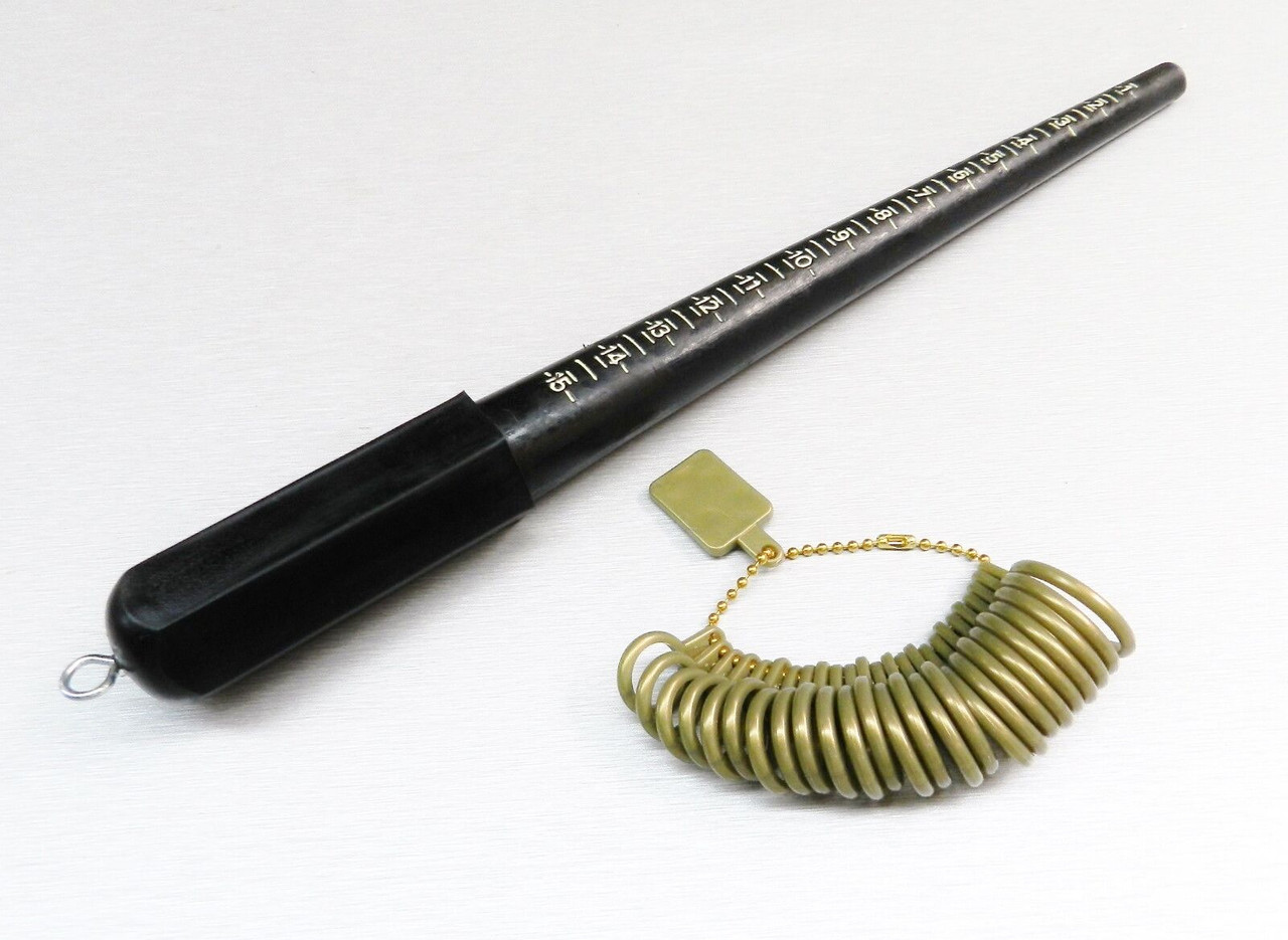 Metal Ring Sizer Gauge Mandrel Finger Sizing Measure Stick Standard Jewelry  Tool