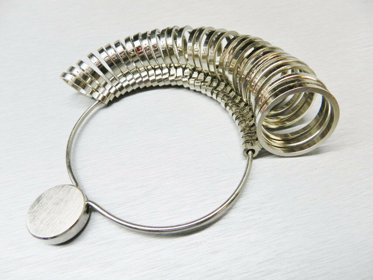 Metal Finger Ring Size Measuring Gauge Jewelry Making Tool Sizer 1-15 Graduated